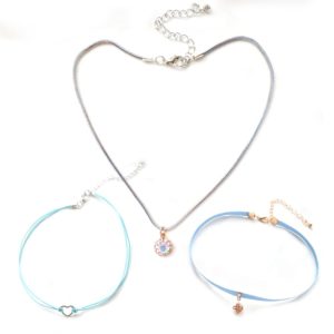 discount france Accessoires de Mode pour femme Ras du cou set Sky blue