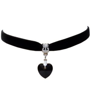 discount france Accessoires de Mode pour femme Ras du cou forme coeur Noir
