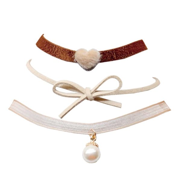 discount france Accessoires de Mode pour femme Ras du cou set Nude