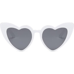 Lunettes de soleil en forme de Coeur Couleur Blanc