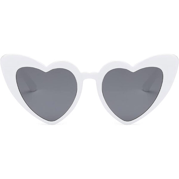 Lunettes de soleil en forme de Coeur Couleur Blanc