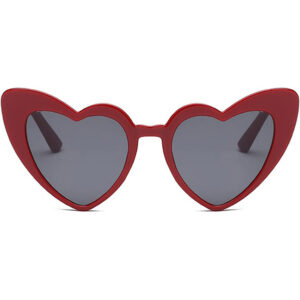Lunettes de soleil en forme de Coeur Couleur Rouge