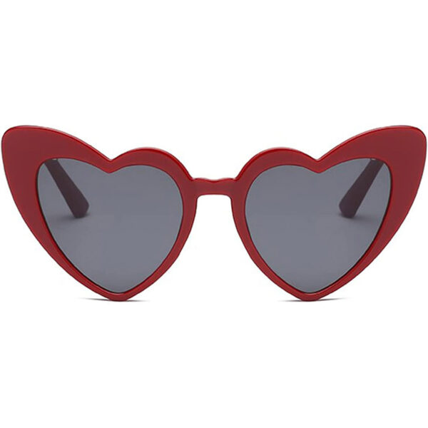 Lunettes de soleil en forme de Coeur Couleur Rouge