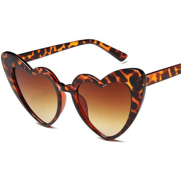 Lunettes de soleil en forme de Coeur Couleur Tea