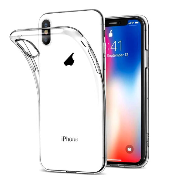 coque iPhone XS - TPU - Transparente + 1 Protecteur d'écran Gratuit Discounts France